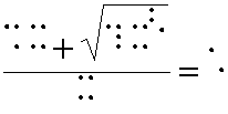 Formula matematica in braille