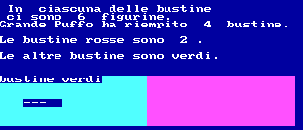 Videata del programma relativa all'esercizio