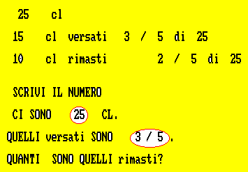 Videata del programma relativa all'esercizio